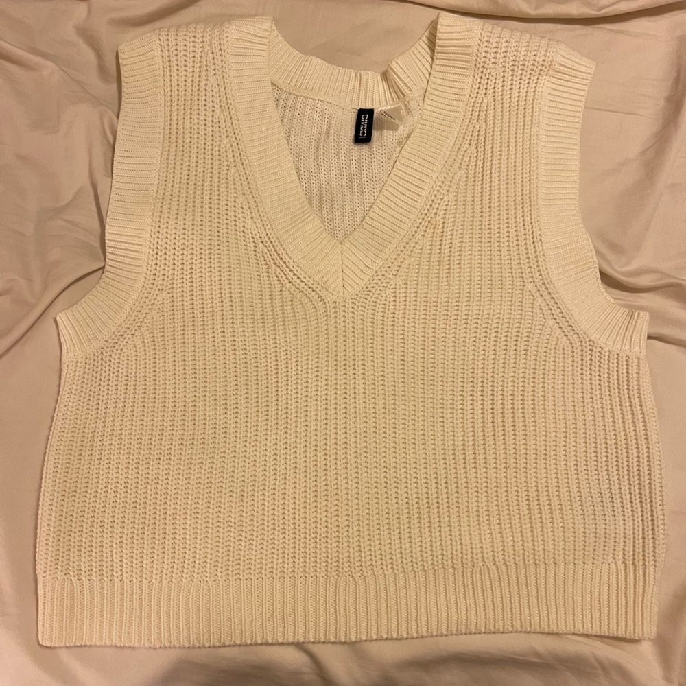 cream sweater vest
